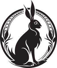 Black Hare Vector Logo A Professional and Elegant Logo for Your Company Black Hare Vector Logo A Creative and Unique Logo for Your Organization