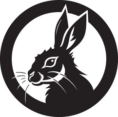 Black Hare Vector Logo A Memorable and Distinctive Logo for Your Brand Black Hare Vector Logo A Timeless and Classic Logo for Your Business