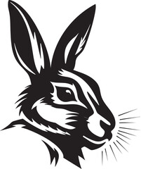 Fototapeta na wymiar Black Hare Vector Logo A Versatile and Adaptable Logo for Any Industry Black Hare Vector Logo A Professional and Elegant Logo for Your Brand