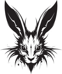 Obraz premium Black Hare Vector Logo A Refined and Polished Logo for Your Company Black Hare Vector Logo A Strong and Bold Logo for Your Organization