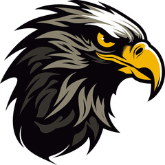 Black Vector Predator Hawk Logo Design for App Black Vector Predator Hawk Logo Design for Social Media
