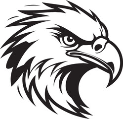 Black Vector Predator Hawk A Logo That Soars Above the Competition Predator Hawk A Black Vector Logo for the Bold and the Brave