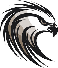 Predator Hawk Logo A Black Vector Icon of Stealth and Agility Black Vector Predator Hawk A Logo That Will Leave Your Mark