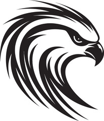 Fototapeta premium Black Vector Predator Hawk A Logo That Will Leave Your Mark Predator Hawk A Black Vector Logo for Those Who Refuse to Back Down