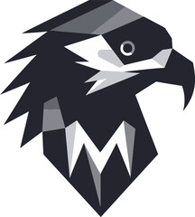 Fototapeta premium Predator Hawk A Black Vector Logo for the Feared Black Hawk Predator Logo A Vector Logo for the Revered