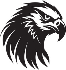 Predator Hawk A Black Vector Logo for the Unstoppable Black Hawk Predator Logo A Vector Logo for the Invincible