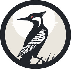 Black Woodpecker Logo A Logo That Will Help You Increase Brand Awareness Black Woodpecker Vector Logo A Logo That Will Help You Generate Leads