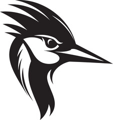 Black Vector Woodpecker Logo Design Woodpecker Vector Logo Design