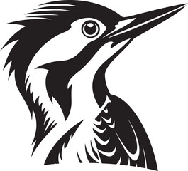 Woodpecker Bird Logo Design Black Woodworking Black Woodpecker Bird Logo Design Carpentry