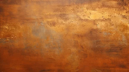 Foto op Plexiglas old grunge copper bronze, rustic texture, copper background, texture of a vintage orange,bronze, gold metal © Brynjar