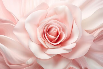 Pale pink white rose flower. Macro floral background. Wedding decoration. Backdrop for greeting card, print, banner for valentine day, mother and women day