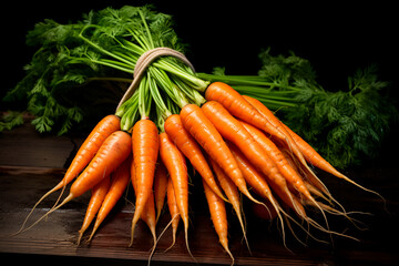 A good harvest of carrots. Growing carrots. Farm and field. Harvested agricultural crops.