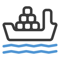 Obraz premium cargo boat icon