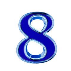Blue symbol in a blue ice frame
