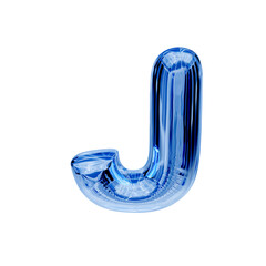 Blue ice symbol. letter j