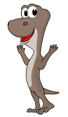Cartoon of a funny lizard