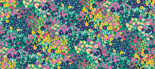 Floral liberty pattern. Small floral background for fashion, tapestries, prints. Modern floral design perfect for fashion and decoration