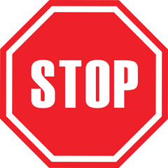 do not enter sign vector.vector stop sign icon. No sign, red warning isolated 