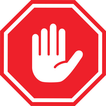 do not enter sign vector.vector stop sign icon. No sign, red warning isolated 