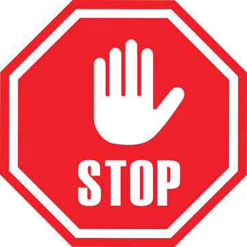 do not enter sign vector.vector stop sign icon. No sign, red warning isolated 