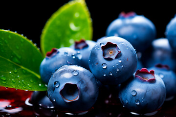 A good harvest of blueberries. Cultivation of blueberries. Farm and field. Harvested agricultural crops.