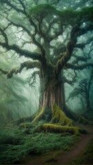 Enchanted Mist: The Ancient Forest's Embrace