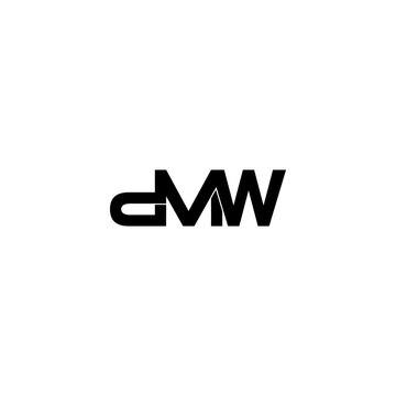 dmw typography letter monogram logo design