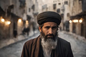 Portrait of a saudi man. Afghan man