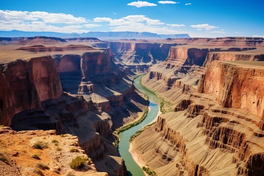 Breathtaking view of a magnificent canyon in Arizona. Generative AI