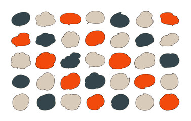 Fototapeta premium 手書き風の吹き出しイラストセット