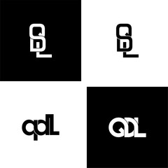 qdl initial letter monogram logo design set