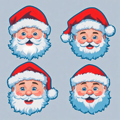 santa claus collection, ilustration