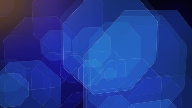 Innovative layout creative and animated composition of abstract octagons in motion. Science background dynamic geometry of moving octagons in abstract pattern