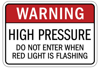 Do not enter when light is flashing sign do not enter