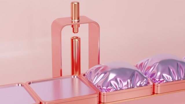 Satisfying Conveyor Belt Inflating Piston