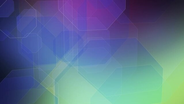 Abstract formation smooth and flowing texture of moving octagons in motion. Futuristic concept hypnotic animation of abstract octagons in dynamic pattern