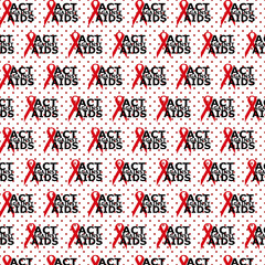 HIV/AIDS Seamless Pattern Illustration Awareness