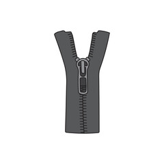 Kids drawing Cartoon Vector illustration zipper Isolated on White Background