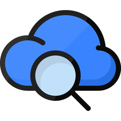 Cloud storage icon symbol vector image. Illustration of the database server hosting cloud system digital design image