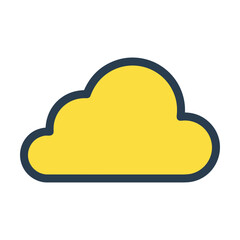 Cloud storage icon symbol vector image. Illustration of the database server hosting cloud system digital design image