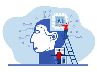 ai, analysis, artificial, artificial intelligence, assistance, brain, business, cartoon, chip, communication, computer, concept, connection, control, creation, creativity, cyborg, development, digital