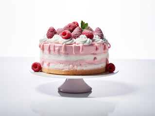 Birthday Cake Studio Shot Isolated on Clear Background, Food Photography, Generative AI