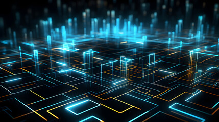 Obraz premium Abstract modern futuristic hologram background