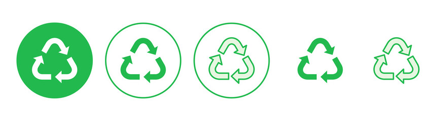 Recycle icon set. Recycling vector icon.