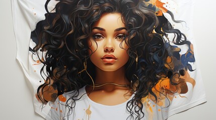 Expressive African American Girl Brown Tshirt , Background Image ,Desktop Wallpaper Backgrounds, Hd
