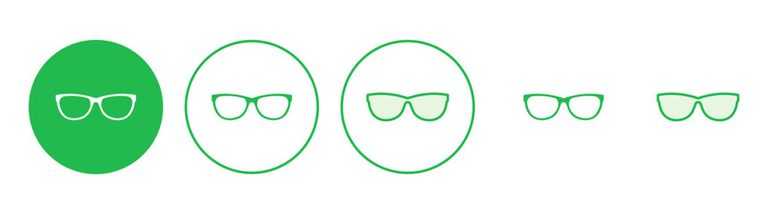 Glasses icon set. Glasses vector icon