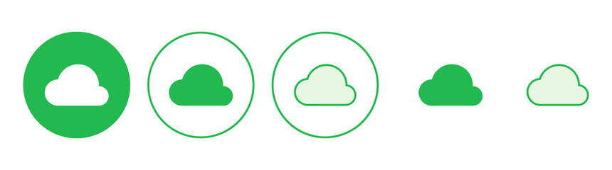 Cloud icon set. cloud vector icon