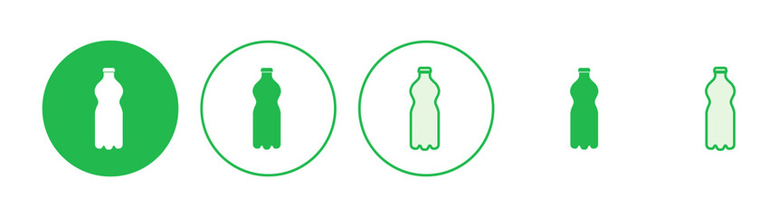 Bottle icon set. bottle vector icon