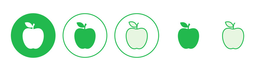 Apple icon set. Apple vector icon. apple symbols for your web design.