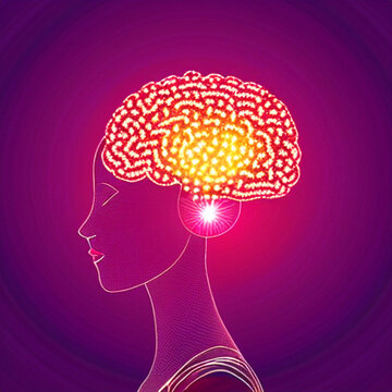 Visual representation of a human brain bursting forth with boundless insights and imaginative potential.